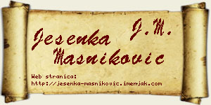 Jesenka Masniković vizit kartica